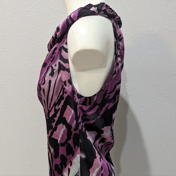 Signature by Larry Levine Purple Halter Tank, size Medium - Picture 5 of 7